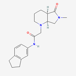 2-[(4aR,7aS)-6-methyl-5-oxo-2,3,4,4a,7,7a-hexahydropyrrolo[3,4-b]pyridin-1-yl]-N-(2,3-dihydro-1H-inden-5-yl)acetamide