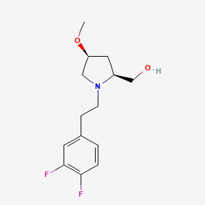 [(2S,4S)-1-[2-(3,4-difluorophenyl)ethyl]-4-methoxypyrrolidin-2-yl]methanol