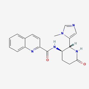 N-[(2R,3R)-2-(3-methylimidazol-4-yl)-6-oxopiperidin-3-yl]quinoline-2-carboxamide