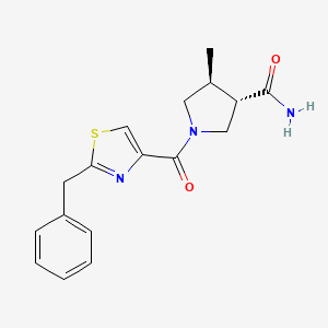 (3S,4S)-1-(2-benzyl-1,3-thiazole-4-carbonyl)-4-methylpyrrolidine-3-carboxamide