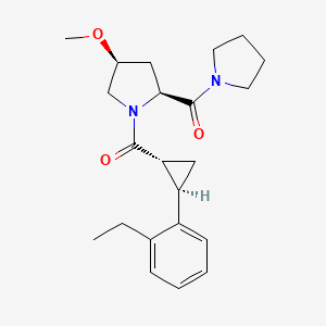 [(1R,2R)-2-(2-ethylphenyl)cyclopropyl]-[(2S,4S)-4-methoxy-2-(pyrrolidine-1-carbonyl)pyrrolidin-1-yl]methanone