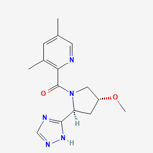 (3,5-dimethylpyridin-2-yl)-[(2S,4R)-4-methoxy-2-(1H-1,2,4-triazol-5-yl)pyrrolidin-1-yl]methanone