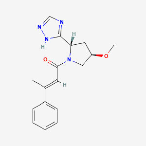 (E)-1-[(2S,4R)-4-methoxy-2-(1H-1,2,4-triazol-5-yl)pyrrolidin-1-yl]-3-phenylbut-2-en-1-one