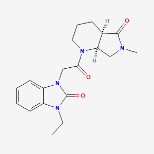 1-[2-[(4aR,7aS)-6-methyl-5-oxo-2,3,4,4a,7,7a-hexahydropyrrolo[3,4-b]pyridin-1-yl]-2-oxoethyl]-3-ethylbenzimidazol-2-one