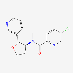 5-chloro-N-methyl-N-[(2R,3S)-2-pyridin-3-yloxolan-3-yl]pyridine-2-carboxamide