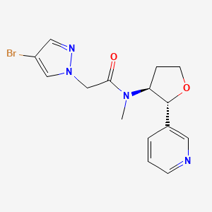 2-(4-bromopyrazol-1-yl)-N-methyl-N-[(2R,3S)-2-pyridin-3-yloxolan-3-yl]acetamide