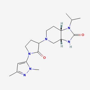 (3aR,7aS)-5-[1-(2,5-dimethylpyrazol-3-yl)-2-oxopyrrolidin-3-yl]-1-propan-2-yl-3,3a,4,6,7,7a-hexahydroimidazo[4,5-c]pyridin-2-one