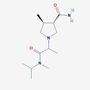 (3S,4S)-4-methyl-1-[1-[methyl(propan-2-yl)amino]-1-oxopropan-2-yl]pyrrolidine-3-carboxamide