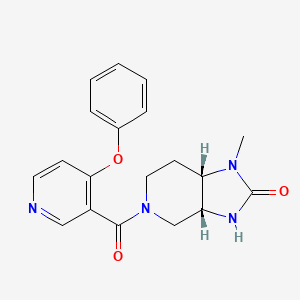 molecular formula C19H20N4O3 B7335535 (3aR,7aS)-1-methyl-5-(4-phenoxypyridine-3-carbonyl)-3,3a,4,6,7,7a-hexahydroimidazo[4,5-c]pyridin-2-one 