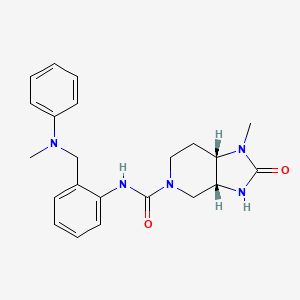 (3aR,7aS)-1-methyl-N-[2-[(N-methylanilino)methyl]phenyl]-2-oxo-3,3a,4,6,7,7a-hexahydroimidazo[4,5-c]pyridine-5-carboxamide