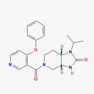 molecular formula C21H24N4O3 B7335548 (3aR,7aS)-5-(4-phenoxypyridine-3-carbonyl)-1-propan-2-yl-3,3a,4,6,7,7a-hexahydroimidazo[4,5-c]pyridin-2-one 