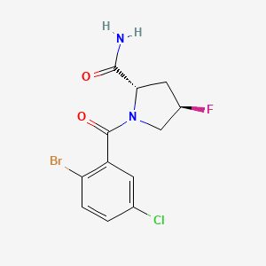 (2S,4R)-1-(2-bromo-5-chlorobenzoyl)-4-fluoropyrrolidine-2-carboxamide