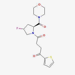 1-[(2S,4R)-4-fluoro-2-(morpholine-4-carbonyl)pyrrolidin-1-yl]-4-thiophen-2-ylbutane-1,4-dione