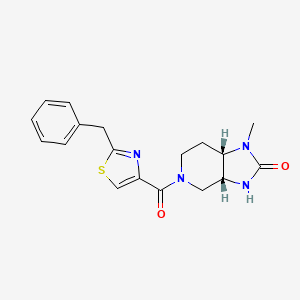 (3aR,7aS)-5-(2-benzyl-1,3-thiazole-4-carbonyl)-1-methyl-3,3a,4,6,7,7a-hexahydroimidazo[4,5-c]pyridin-2-one