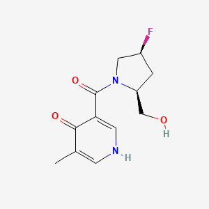 3-[(2S,4S)-4-fluoro-2-(hydroxymethyl)pyrrolidine-1-carbonyl]-5-methyl-1H-pyridin-4-one