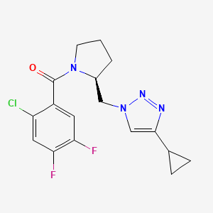 (2-chloro-4,5-difluorophenyl)-[(2S)-2-[(4-cyclopropyltriazol-1-yl)methyl]pyrrolidin-1-yl]methanone