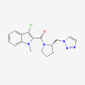 (3-chloro-1-methylindol-2-yl)-[(2S)-2-(triazol-1-ylmethyl)pyrrolidin-1-yl]methanone