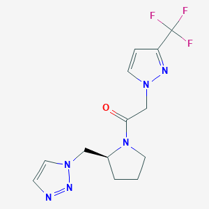 1-[(2S)-2-(triazol-1-ylmethyl)pyrrolidin-1-yl]-2-[3-(trifluoromethyl)pyrazol-1-yl]ethanone