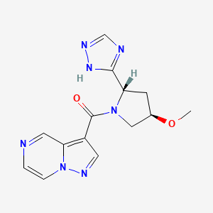 [(2S,4R)-4-methoxy-2-(1H-1,2,4-triazol-5-yl)pyrrolidin-1-yl]-pyrazolo[1,5-a]pyrazin-3-ylmethanone