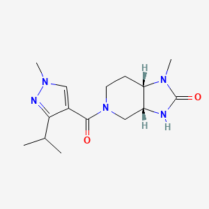 (3aR,7aS)-1-methyl-5-(1-methyl-3-propan-2-ylpyrazole-4-carbonyl)-3,3a,4,6,7,7a-hexahydroimidazo[4,5-c]pyridin-2-one