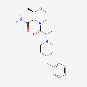 (2R,3S)-4-[2-(4-benzylpiperidin-1-yl)propanoyl]-2-methylmorpholine-3-carboxamide