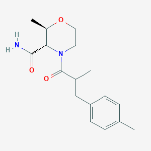 molecular formula C17H24N2O3 B7335675 (2R,3S)-2-methyl-4-[2-methyl-3-(4-methylphenyl)propanoyl]morpholine-3-carboxamide 