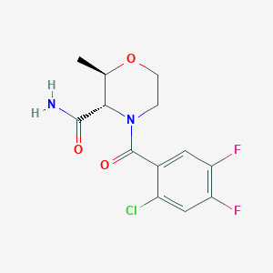 (2R,3S)-4-(2-chloro-4,5-difluorobenzoyl)-2-methylmorpholine-3-carboxamide