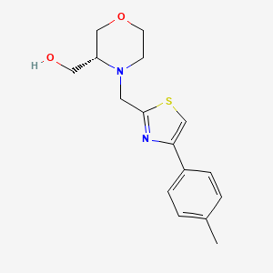 [(3R)-4-[[4-(4-methylphenyl)-1,3-thiazol-2-yl]methyl]morpholin-3-yl]methanol