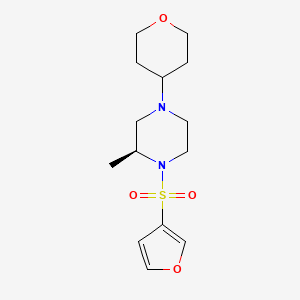 (2S)-1-(furan-3-ylsulfonyl)-2-methyl-4-(oxan-4-yl)piperazine