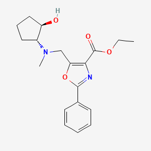 molecular formula C19H24N2O4 B7335740 ethyl 5-[[[(1R,2R)-2-hydroxycyclopentyl]-methylamino]methyl]-2-phenyl-1,3-oxazole-4-carboxylate 