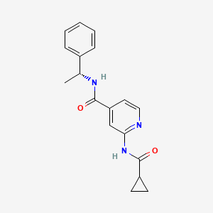 2-(cyclopropanecarbonylamino)-N-[(1R)-1-phenylethyl]pyridine-4-carboxamide