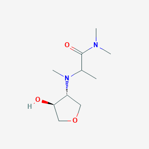 2-[[(3R,4S)-4-hydroxyoxolan-3-yl]-methylamino]-N,N-dimethylpropanamide