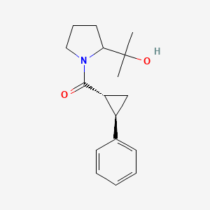 [2-(2-hydroxypropan-2-yl)pyrrolidin-1-yl]-[(1R,2R)-2-phenylcyclopropyl]methanone