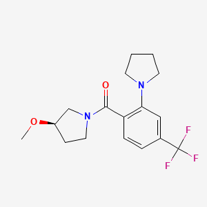 [(3R)-3-methoxypyrrolidin-1-yl]-[2-pyrrolidin-1-yl-4-(trifluoromethyl)phenyl]methanone