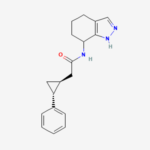 2-[(1S,2R)-2-phenylcyclopropyl]-N-(4,5,6,7-tetrahydro-1H-indazol-7-yl)acetamide