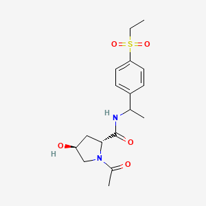 (2R,4S)-1-acetyl-N-[1-(4-ethylsulfonylphenyl)ethyl]-4-hydroxypyrrolidine-2-carboxamide