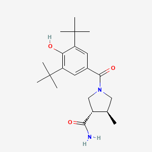 (3S,4S)-1-(3,5-ditert-butyl-4-hydroxybenzoyl)-4-methylpyrrolidine-3-carboxamide