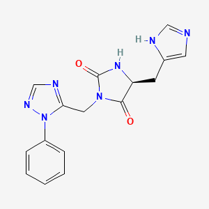 (5S)-5-(1H-imidazol-5-ylmethyl)-3-[(2-phenyl-1,2,4-triazol-3-yl)methyl]imidazolidine-2,4-dione