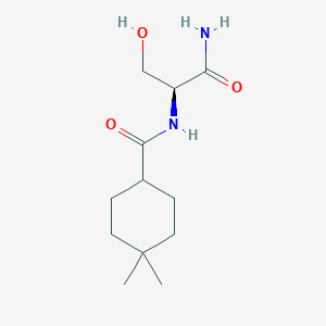 molecular formula C12H22N2O3 B7335864 N-[(2S)-1-amino-3-hydroxy-1-oxopropan-2-yl]-4,4-dimethylcyclohexane-1-carboxamide 