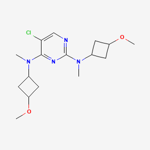 5-chloro-2-N,4-N-bis(3-methoxycyclobutyl)-2-N,4-N-dimethylpyrimidine-2,4-diamine