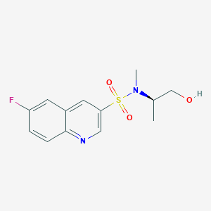 6-fluoro-N-[(2R)-1-hydroxypropan-2-yl]-N-methylquinoline-3-sulfonamide