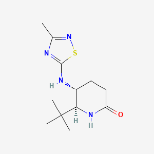 molecular formula C12H20N4OS B7335899 (5R,6S)-6-tert-butyl-5-[(3-methyl-1,2,4-thiadiazol-5-yl)amino]piperidin-2-one 