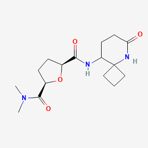 (2R,5S)-2-N,2-N-dimethyl-5-N-(6-oxo-5-azaspiro[3.5]nonan-9-yl)oxolane-2,5-dicarboxamide