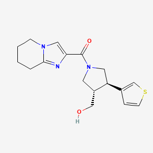 [(3S,4R)-3-(hydroxymethyl)-4-thiophen-3-ylpyrrolidin-1-yl]-(5,6,7,8-tetrahydroimidazo[1,2-a]pyridin-2-yl)methanone