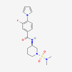 N-[(3R)-1-(dimethylsulfamoyl)piperidin-3-yl]-3-fluoro-4-pyrrol-1-ylbenzamide