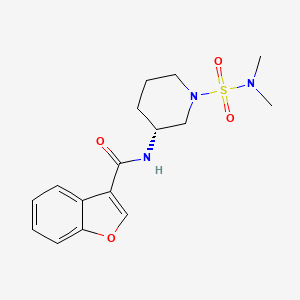 molecular formula C16H21N3O4S B7335937 N-[(3R)-1-(dimethylsulfamoyl)piperidin-3-yl]-1-benzofuran-3-carboxamide 