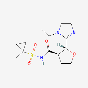 (2R,3R)-2-(1-ethylimidazol-2-yl)-N-(1-methylcyclopropyl)sulfonyloxolane-3-carboxamide