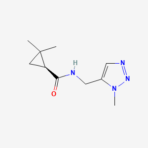 molecular formula C10H16N4O B7336011 (1S)-2,2-dimethyl-N-[(3-methyltriazol-4-yl)methyl]cyclopropane-1-carboxamide 