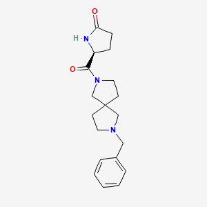 molecular formula C19H25N3O2 B7336014 (5S)-5-(7-benzyl-2,7-diazaspiro[4.4]nonane-2-carbonyl)pyrrolidin-2-one 