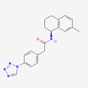 N-[(1S)-7-methyl-1,2,3,4-tetrahydronaphthalen-1-yl]-2-[4-(tetrazol-1-yl)phenyl]acetamide